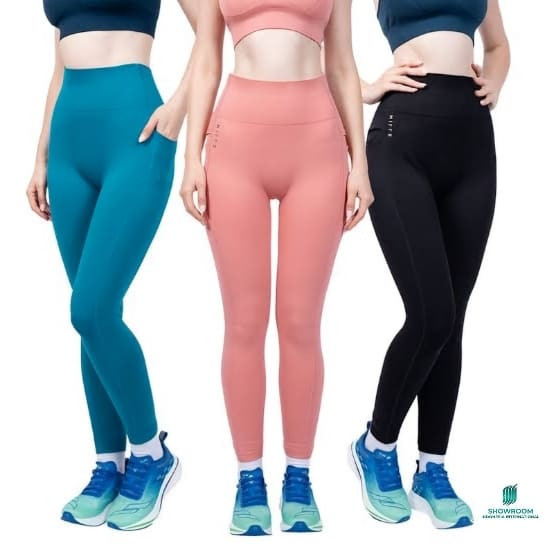 produk Celana Legging Panjang Wanita (black/blue)
